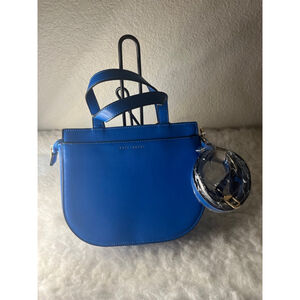 NWT Kate Landry Round Satchel Bag with Crossbody Strap Blue